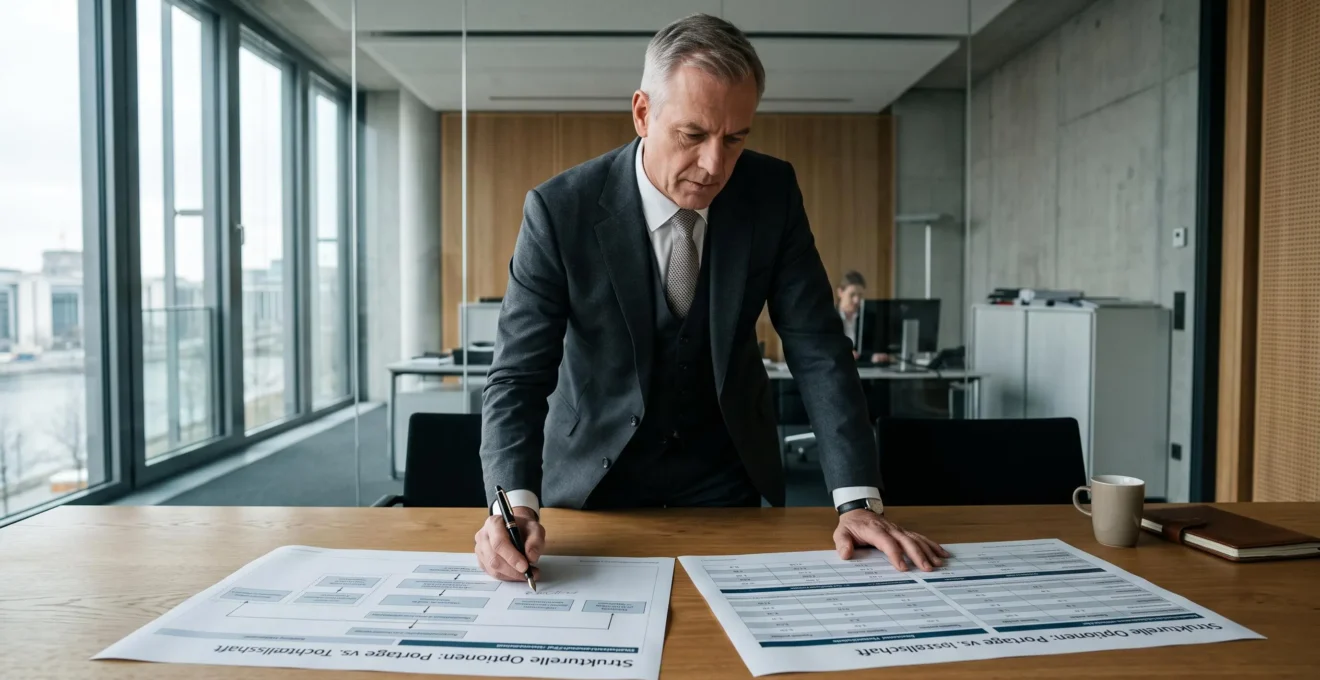 Directeur des ressources humaines analysant des structures d'entreprise en Allemagne.